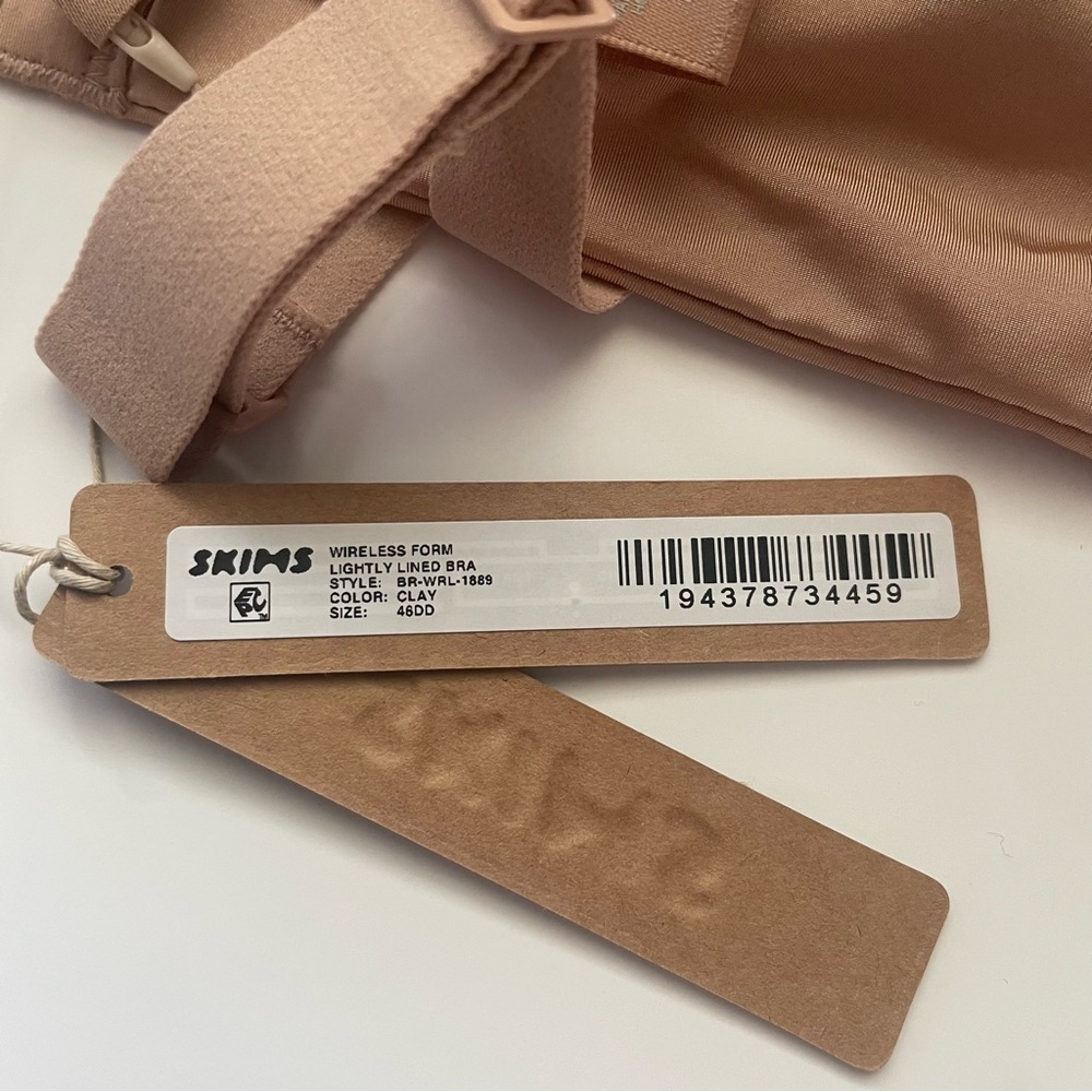 Skims Wireless Form Lightly Lined Bra Women’s 46DD Clay Beige Feminine Comfort - Picture 10 of 12